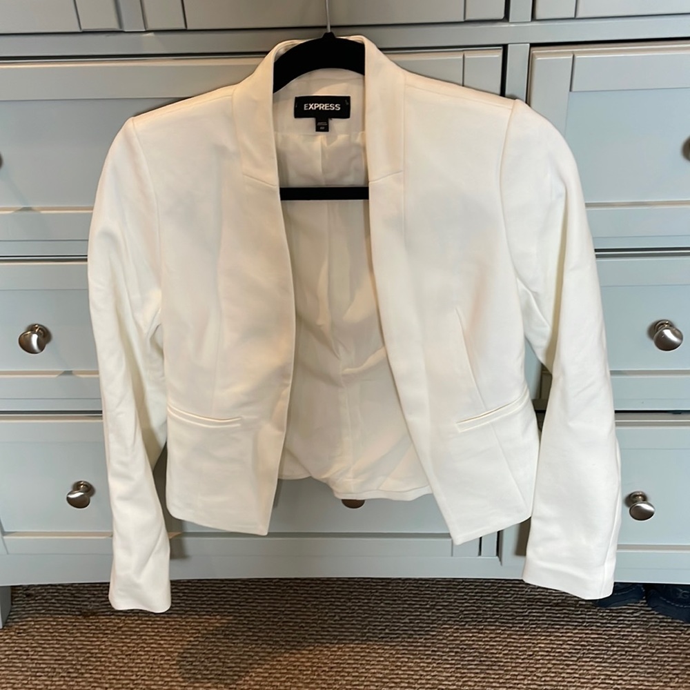00 Express White blazer - worn once!